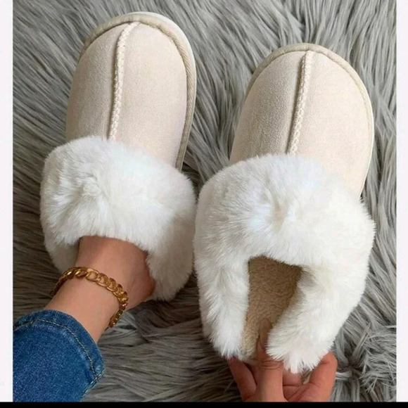 Slippers For Womens Fluffy Slippers Warm Soft House Slippers - Picture 1 of 2